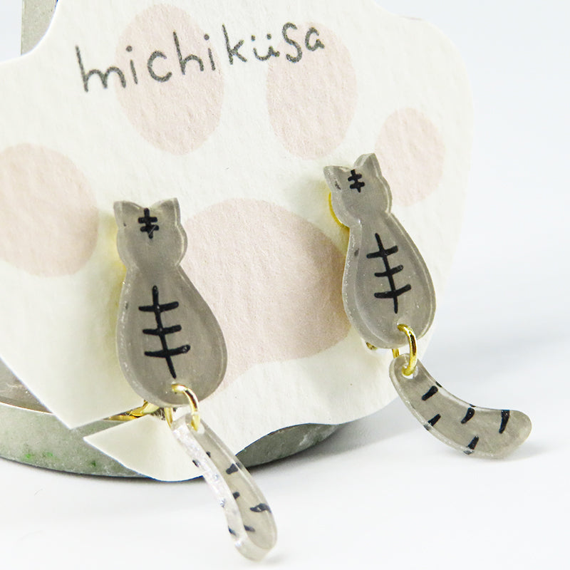 ねこイヤリング サバとら