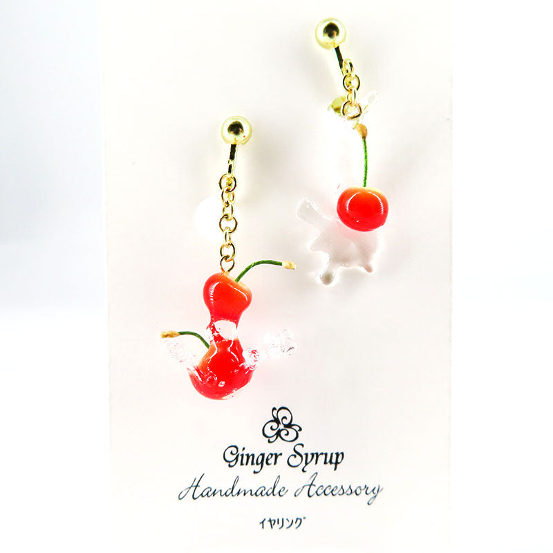 -Drop Cherry- イヤリング
