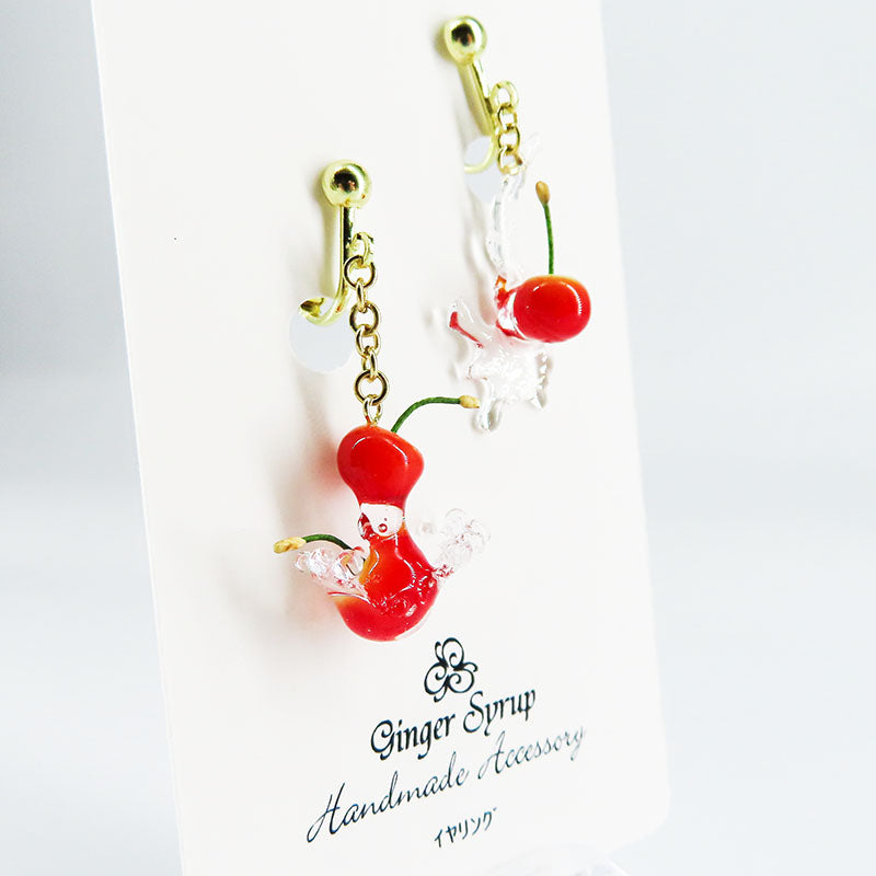 -Drop Cherry- イヤリング