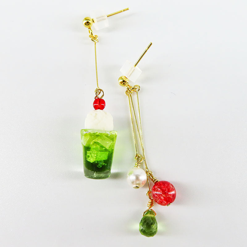 -cream soda- melon ピアス