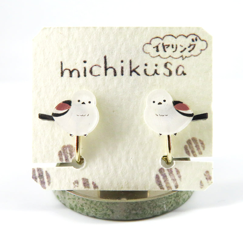 アニマルイヤリング シマエナガ