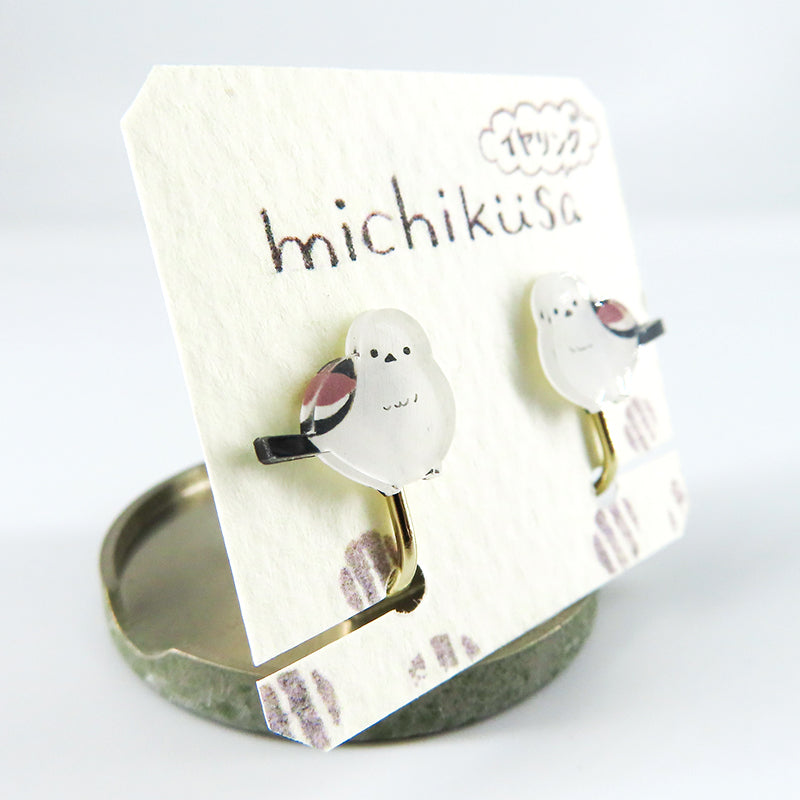 アニマルイヤリング シマエナガ