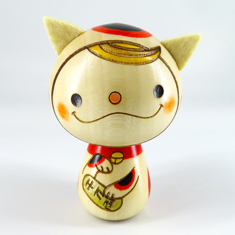 招き猫ちゃん こけし