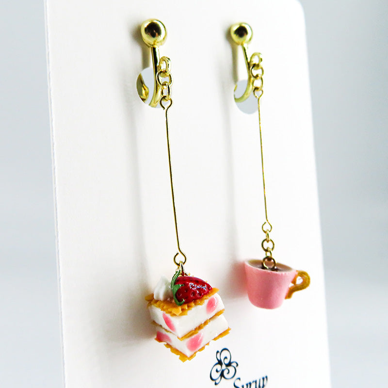 -cafe sweets- ミルフィーユ イヤリング