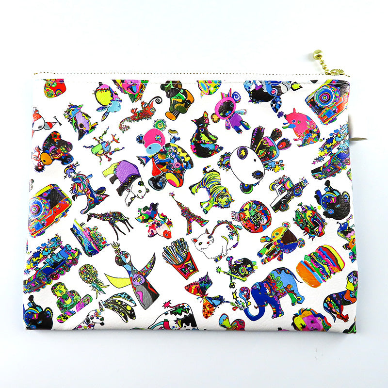 幸せのゾウ 四角ポーチ