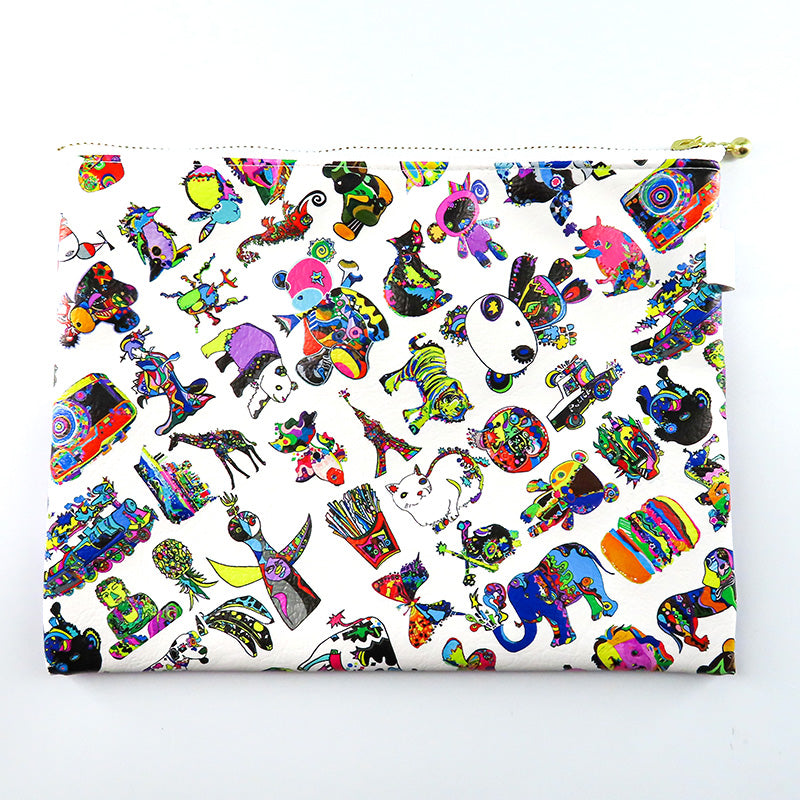 ぱんだのぬいぐるみ 四角ポーチ