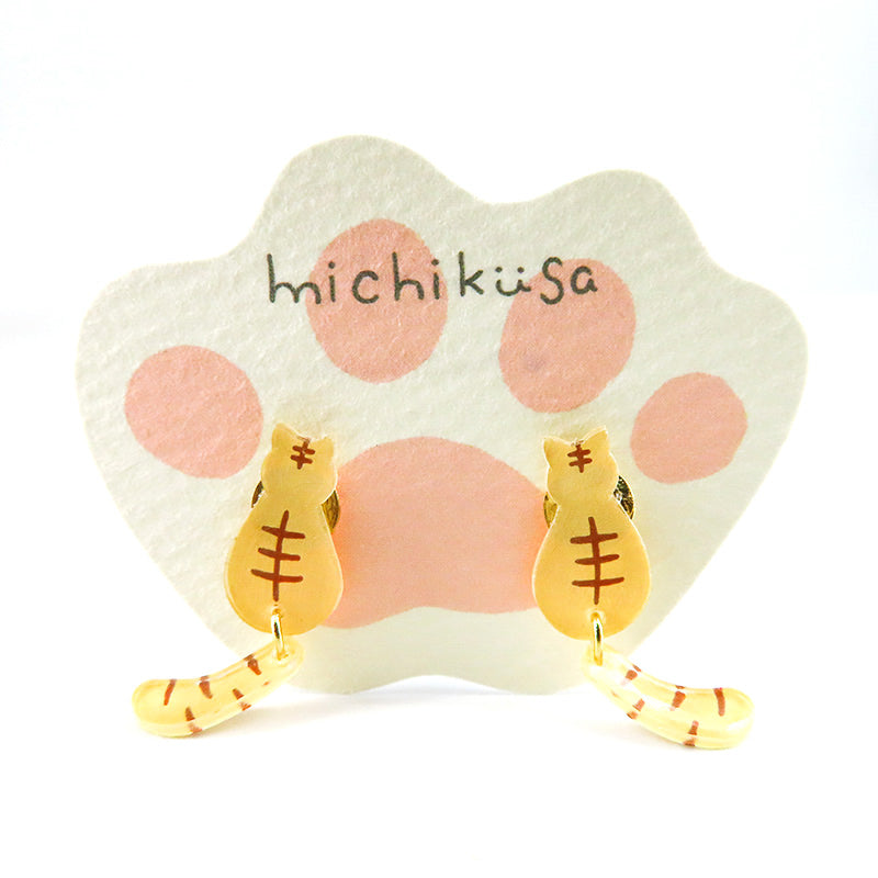 ねこピアス 茶トラ