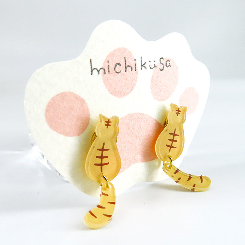 ねこピアス 茶トラ