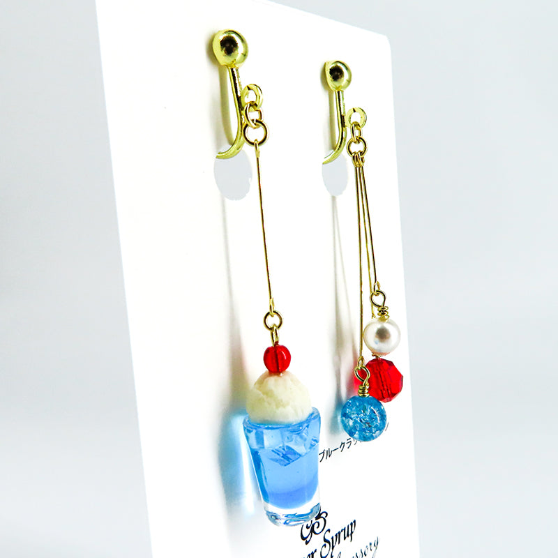 -cream soda- ICE blue イヤリング