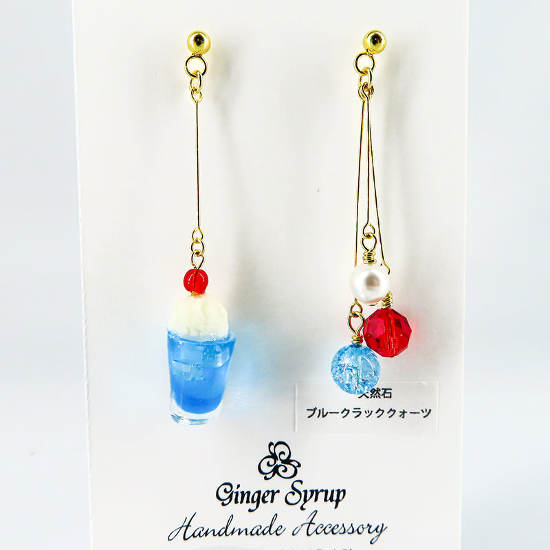 -cream soda- ICE blue ピアス