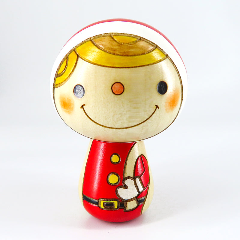 【クリスマス】クリスマス こけし 【 サンタ君 】