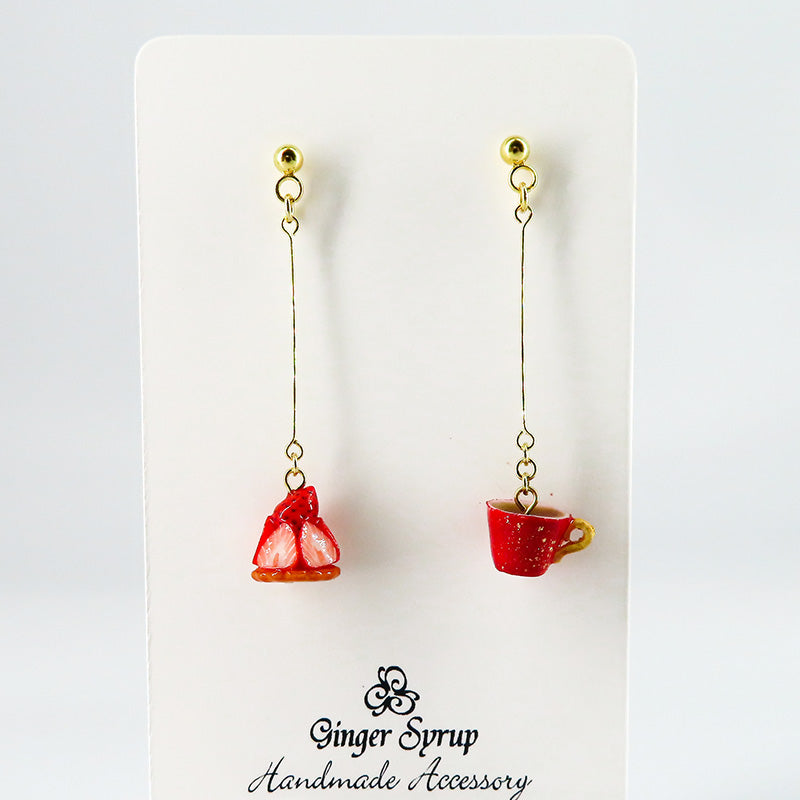 -cafe sweets- ストロベリータルト ピアス