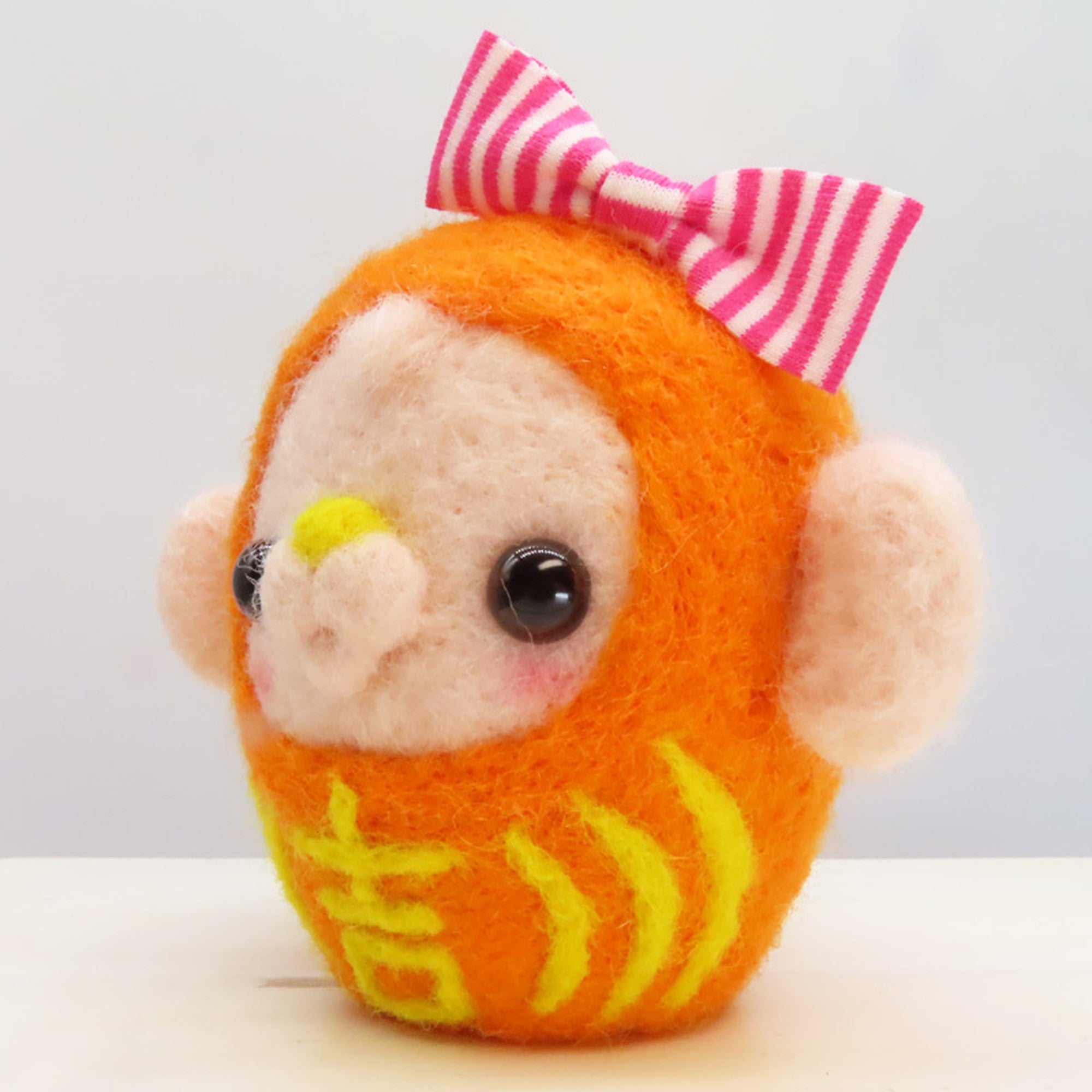 くるみちゃんだるま オレンジ「吉」