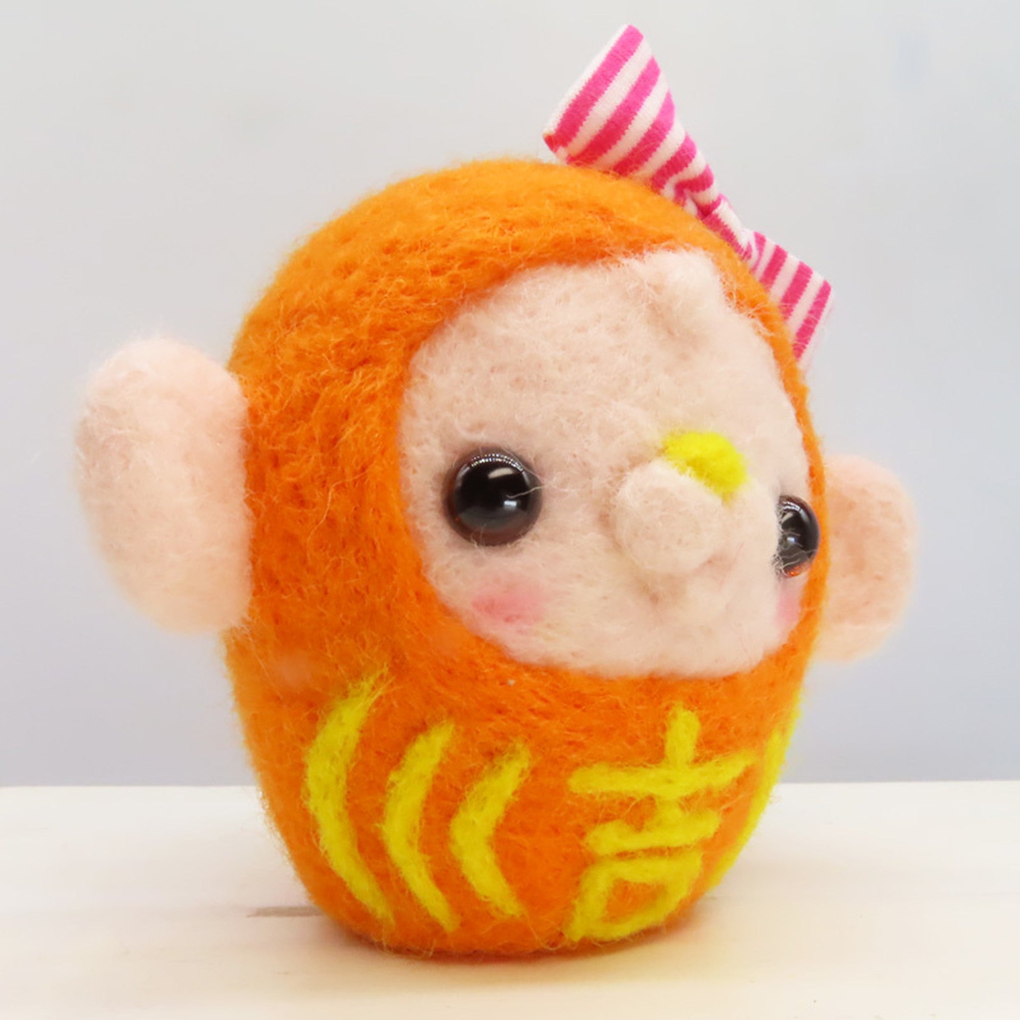 くるみちゃんだるま オレンジ「吉」