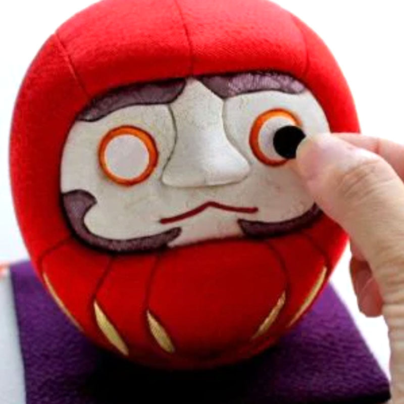 木目込み人形 江戸だるま 小 ちりめん桃 daruma