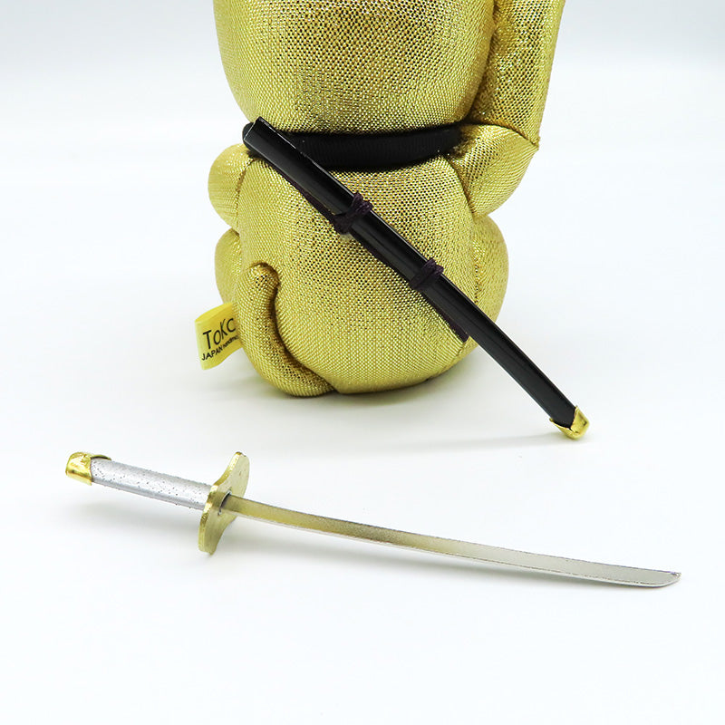 木目込み人形　招き猫　忍者　金　lucky cat　ninja