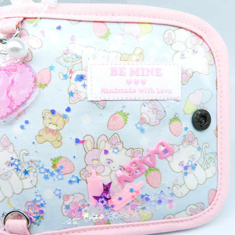 二つ折り財布【ねこ×メルヘン柄】