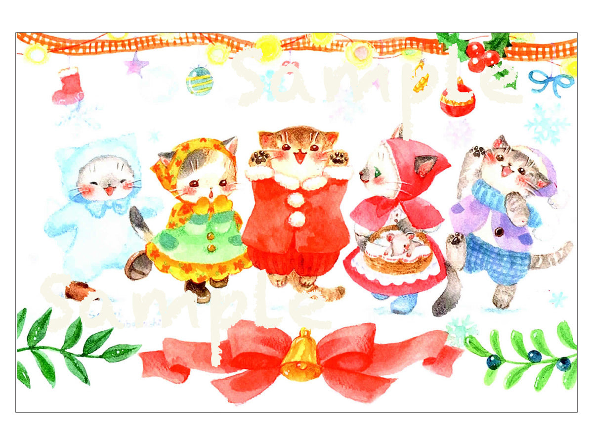 ポストカード「クリスマスさんぽ」