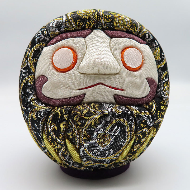 木目込み人形　江戸だるま 大　西陣シリーズ 黒　daruma