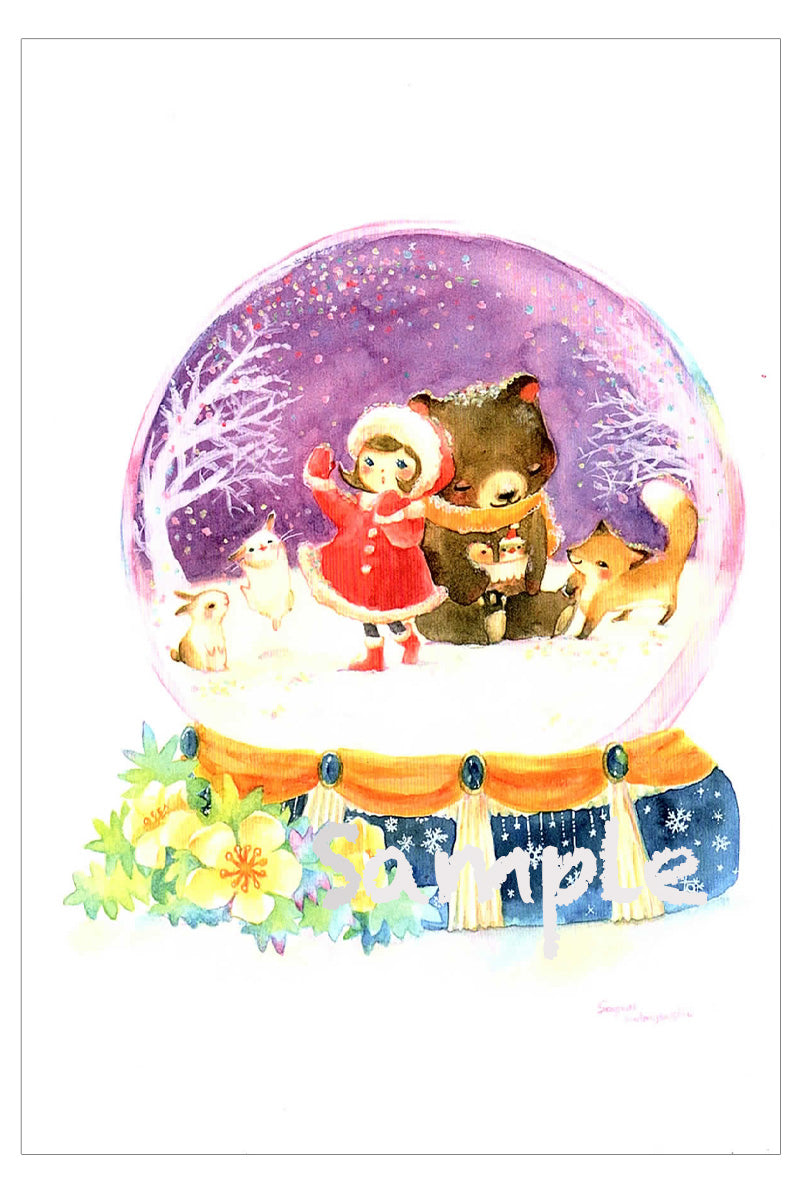 ポストカード　「スノードーム」