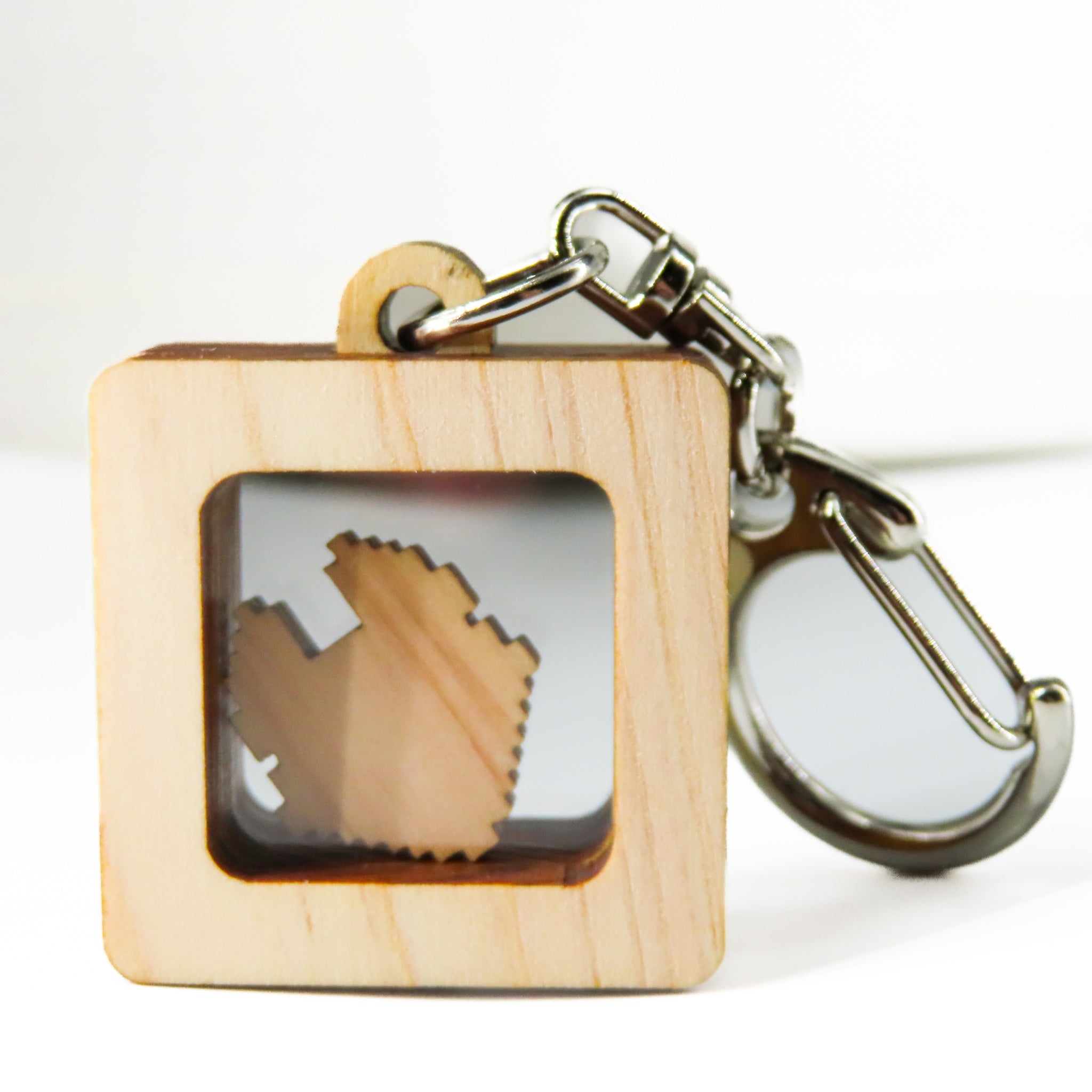 カクカクどうぶつキーホルダー 1粒【キツネ】