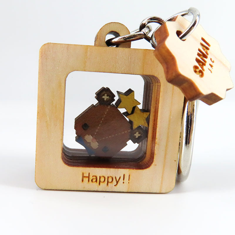 当店限定★Happy!! カクカクキーホルダー【あい吉×青】