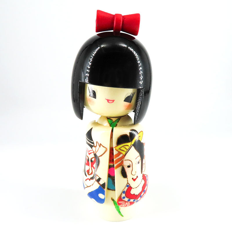 歌舞伎絵こけし　山岸政好作　kabuki kokeshi