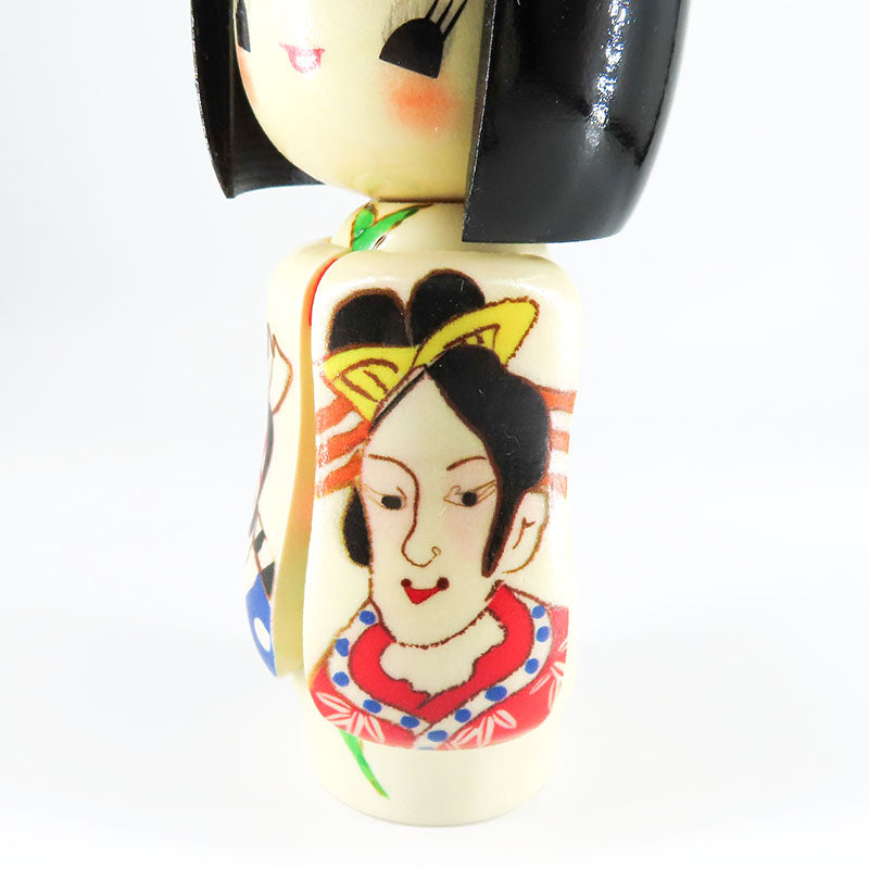 歌舞伎絵こけし　山岸政好作　kabuki kokeshi