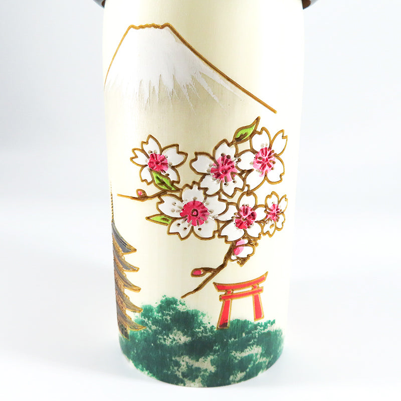 卯三郎こけし　富士山　mount fuji kokeshi