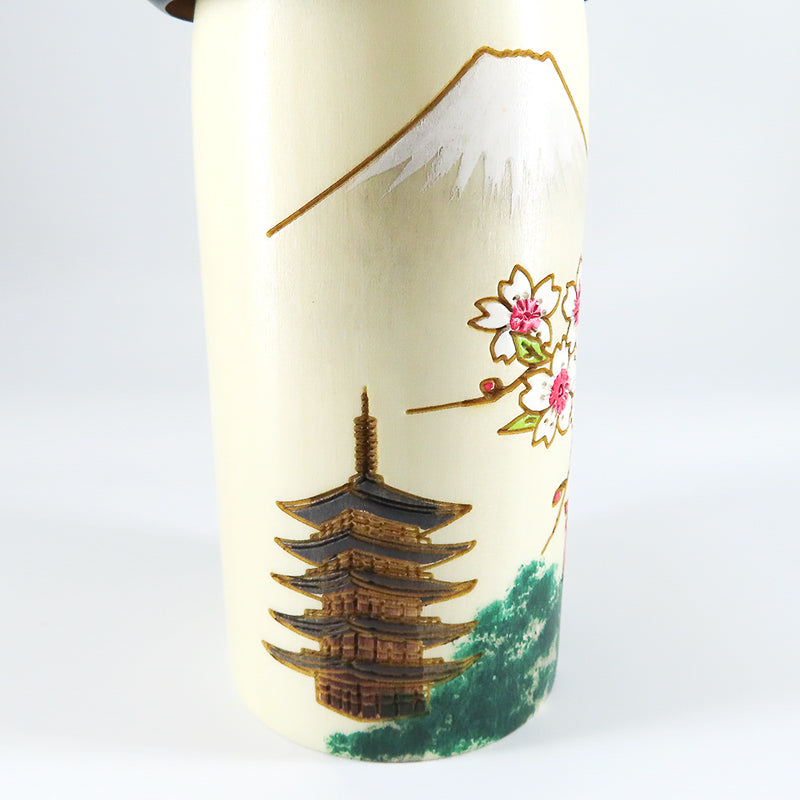 卯三郎こけし　富士山　mount fuji kokeshi