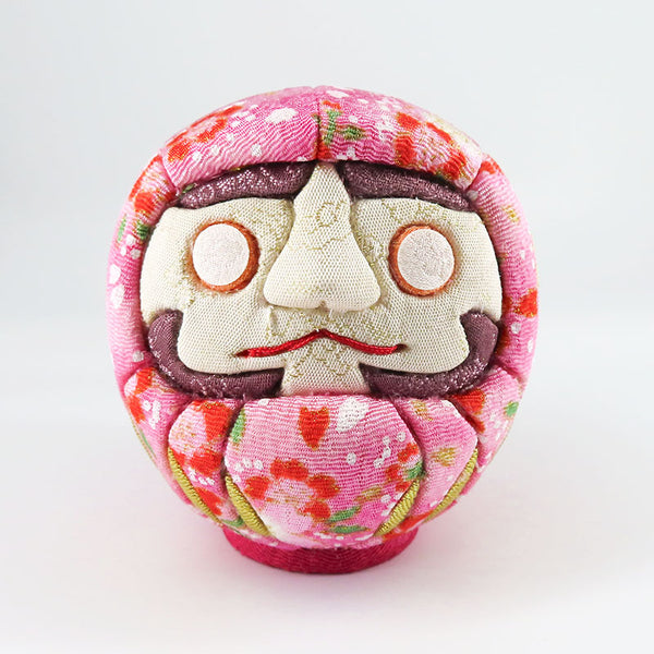 木目込み人形 江戸だるま 小 ちりめん桃 daruma