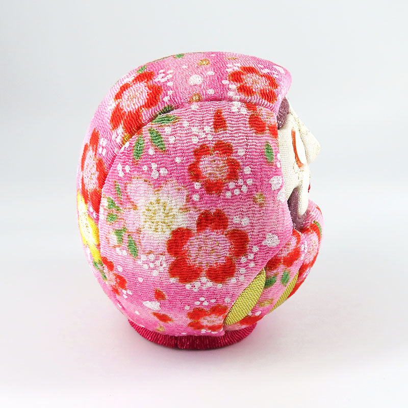 木目込み人形 江戸だるま 小 ちりめん桃 daruma