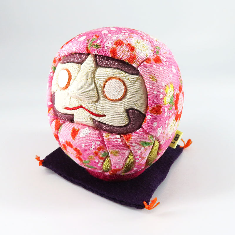 木目込み人形　江戸だるま　小　ちりめん桃　daruma