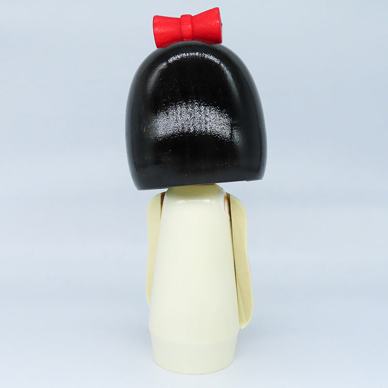 乙女袖(白)　山岸政好作　 kokeshi