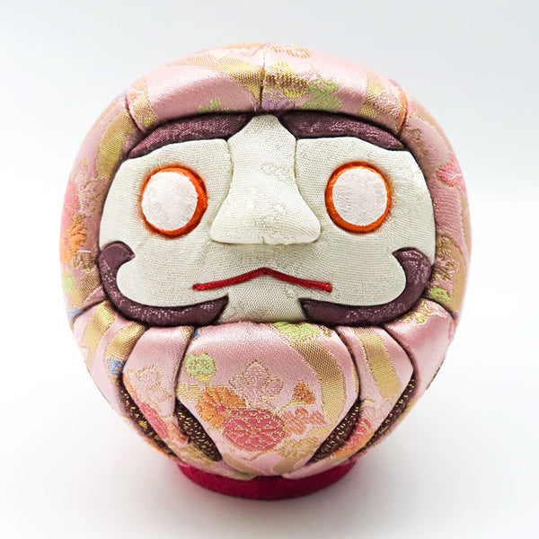 木目込み人形 江戸だるま 大 西陣シリーズ 桃 daruma