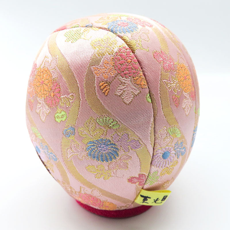木目込み人形　江戸だるま 大　西陣シリーズ 桃　daruma