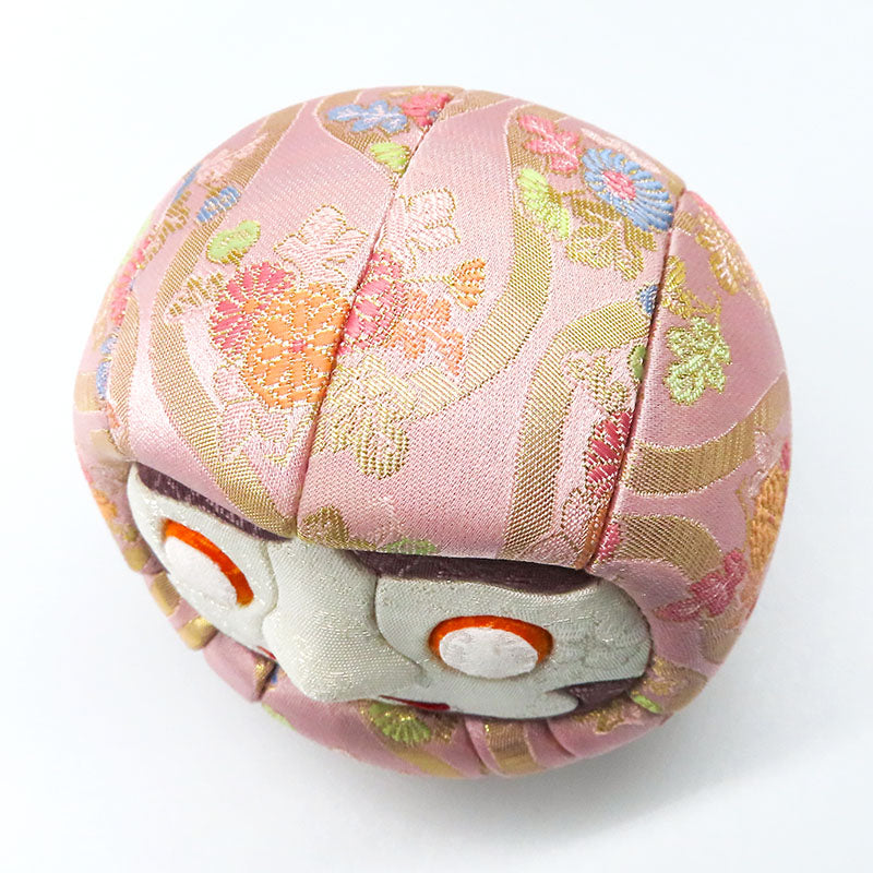 木目込み人形　江戸だるま 大　西陣シリーズ 桃　daruma