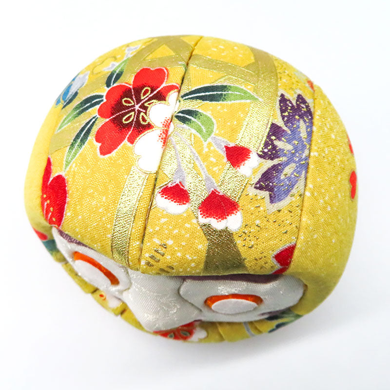 木目込み人形　江戸だるま 大　友禅シリーズ 金B　daruma