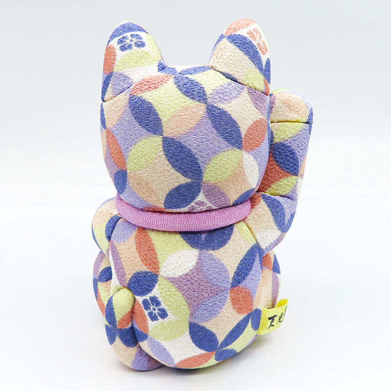 木目込み人形　POP 七宝 紫　大　lucky cat
