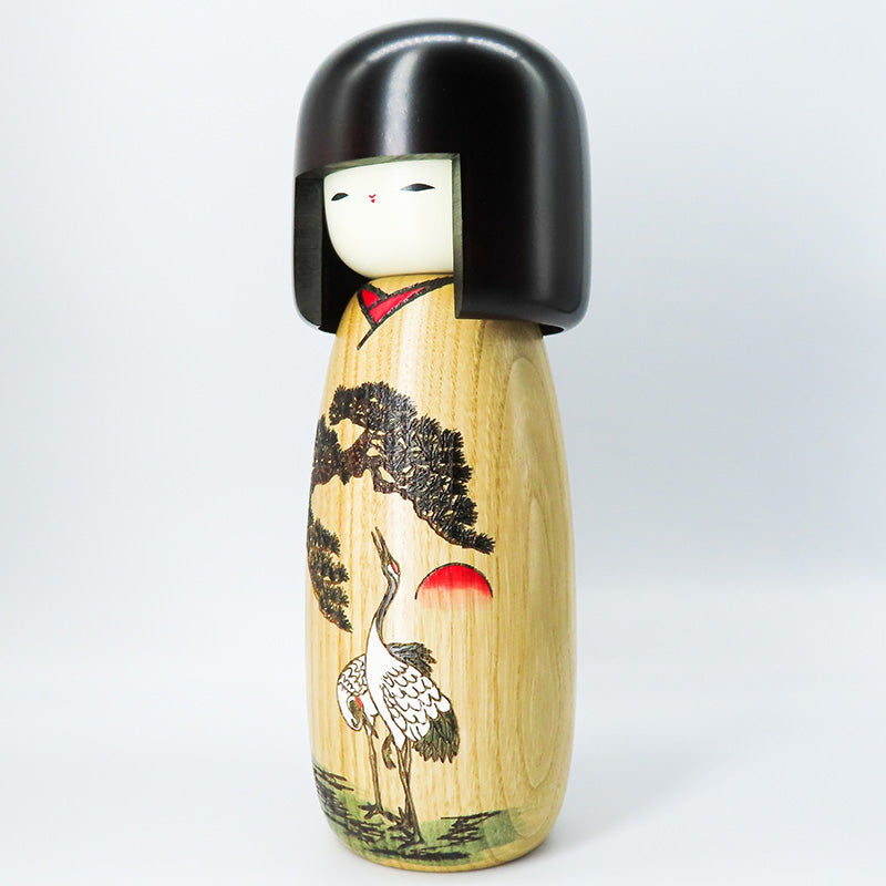 卯三郎こけし 夫婦鶴　kokeshi