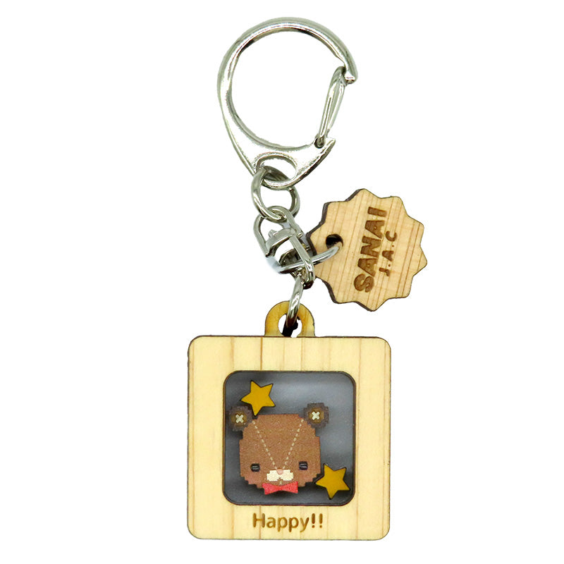 当店限定★Happy!! カクカクキーホルダー【あい吉×赤】