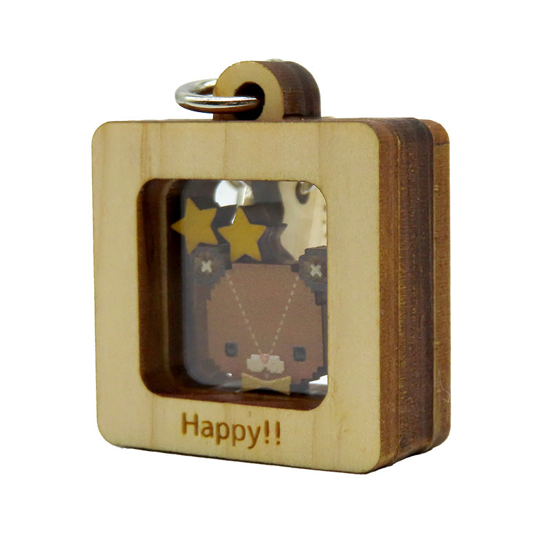 当店限定★Happy!! カクカクキーホルダー【あい吉×黄色】