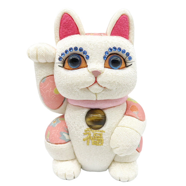 木目込み人形 招き猫 DX 中 lucky cat