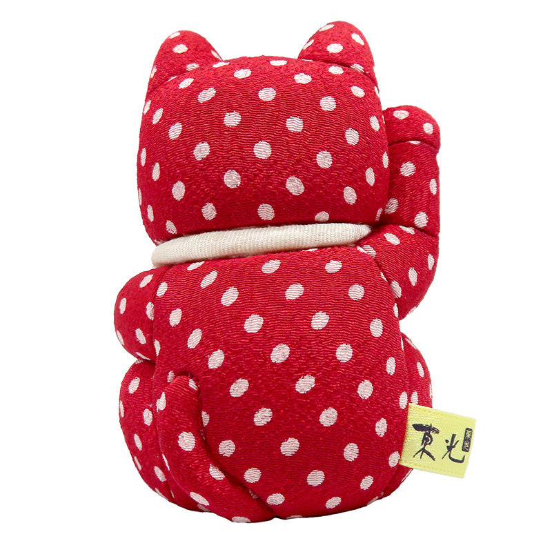 木目込み人形　招き猫 POP 小 水玉 lucky cat