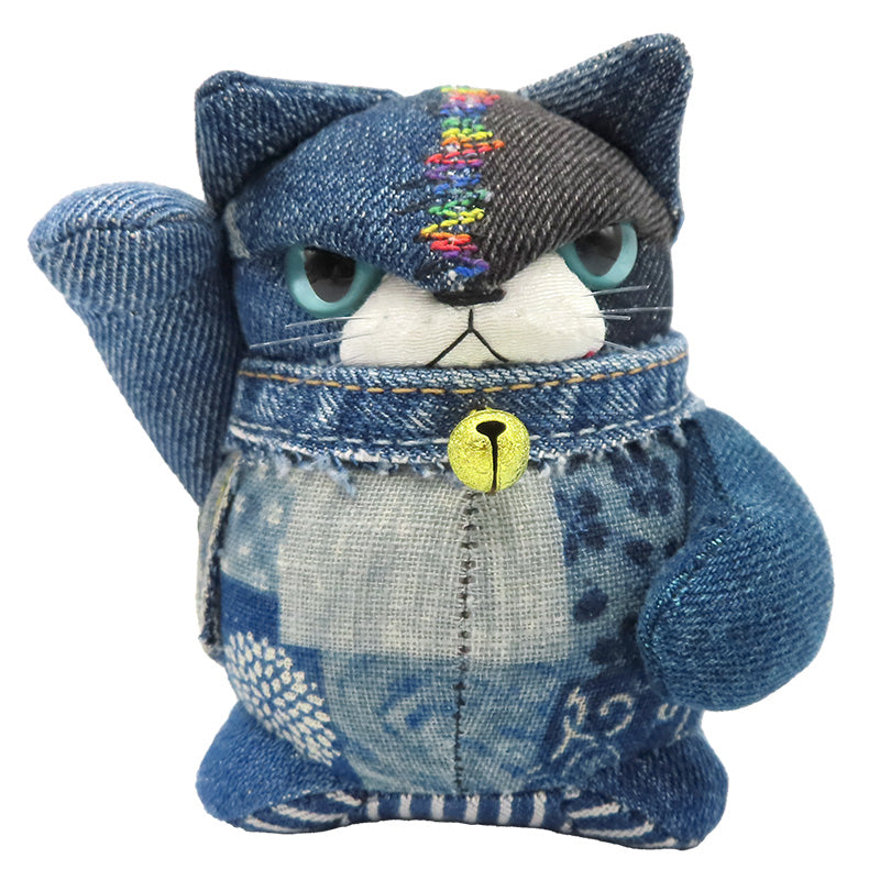 萩工房　わるねこ　ジーンズ小 (座布団付き)