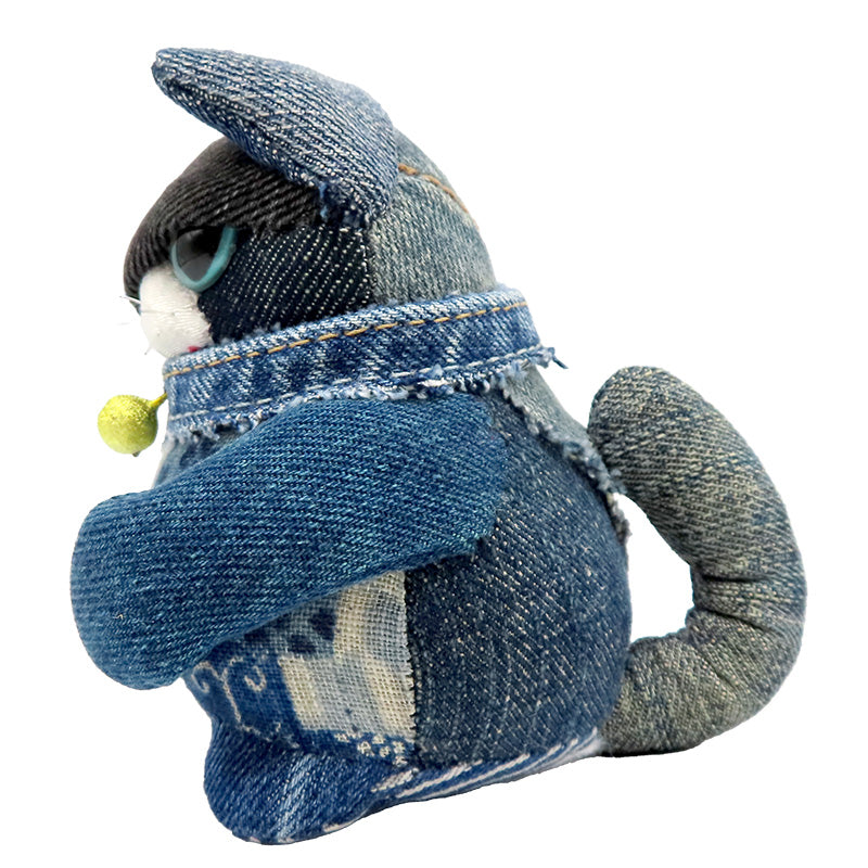 萩工房　わるねこ　ジーンズ小 (座布団付き)
