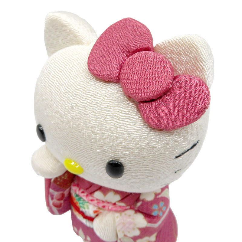 木目込み人形 招きハローキティ 紫 kimono kitty