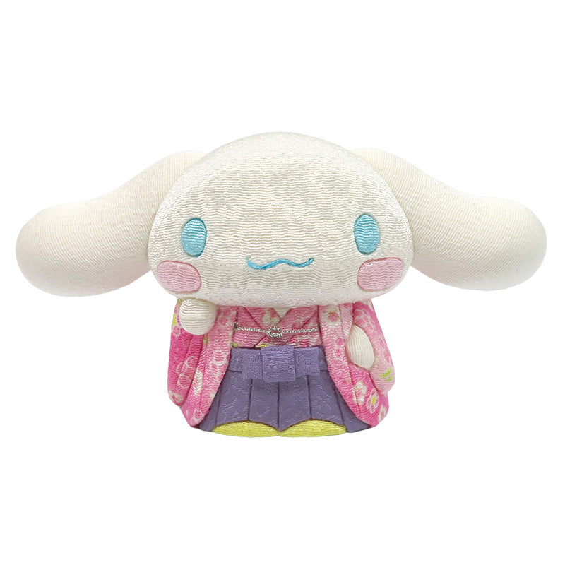 木目込み人形　招きシナモロール　桃　cinnamoroll