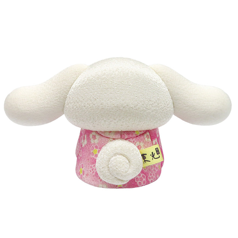 木目込み人形　招きシナモロール　桃　cinnamoroll