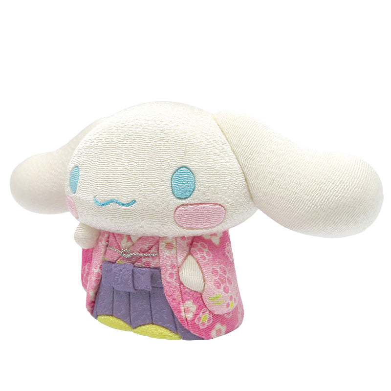 木目込み人形　招きシナモロール　桃　cinnamoroll